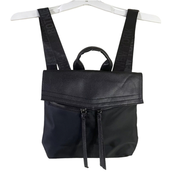 Botkier New York Trigger Black Bag Mini Backpack Black Nylon - Picture 7 of 12